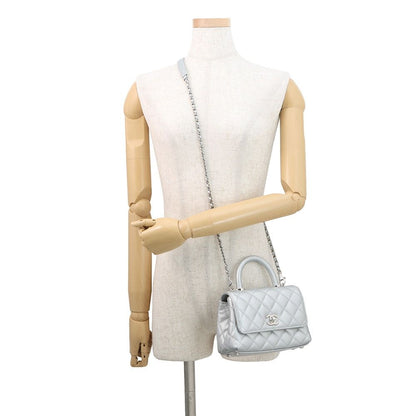 Chanel Handbag CC Logo Top Handle Quilted Caviar Leather Xxs 2-Way Shoulder Coco — view 5