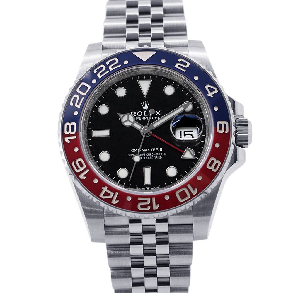 Rolex GMT Master 2 Date Roulette Watch Black Dial