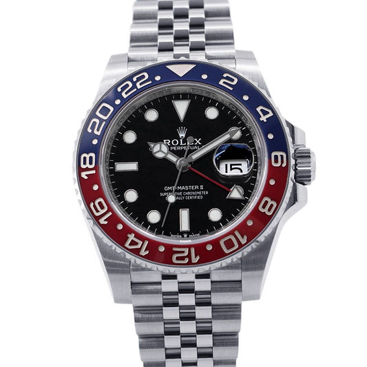 Rolex GMT Master 2 Date Roulette Watch Black Dial