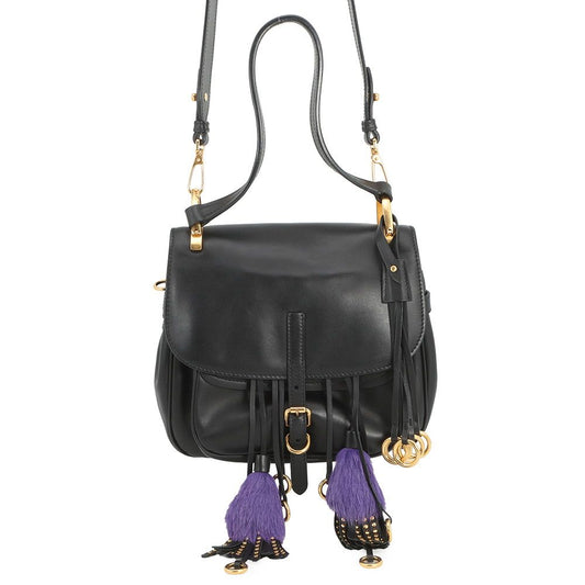 Prada Shoulder Bag Col Leather Black 2-Way