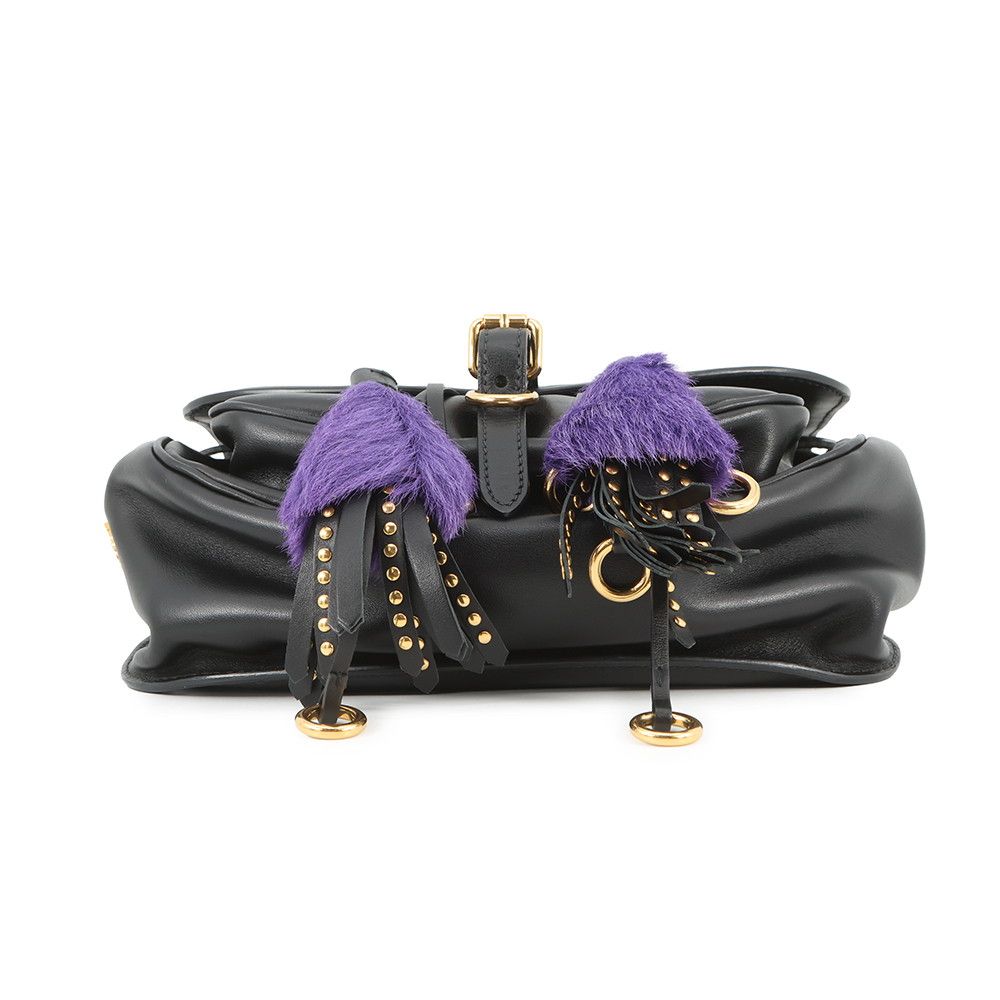 Prada Shoulder Bag Col Leather Black 2-Way — view 3