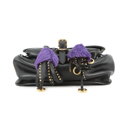 Prada Shoulder Bag Col Leather Black 2-Way — view 3