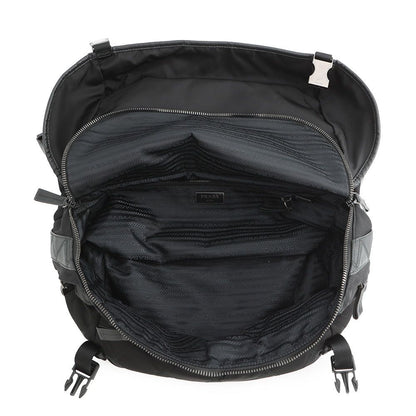 Prada Shoulder Bag Triangle Logo Quilted Nylon Black — view 5