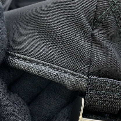 Prada Shoulder Bag Triangle Logo Quilted Nylon Black — view 7