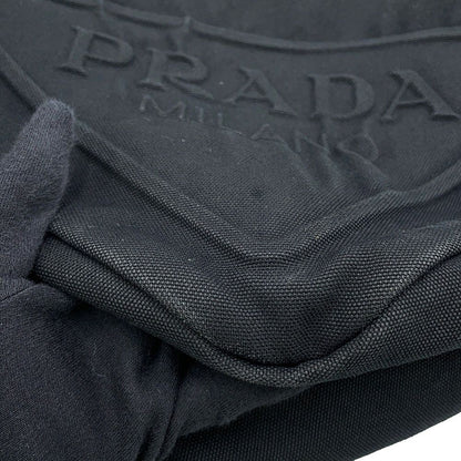 Prada Shoulder Bag Triangle Canvas Black — view 8