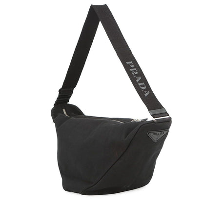 Prada Shoulder Bag Triangle Canvas Black — view 2