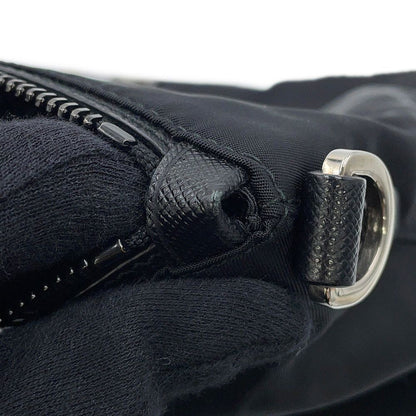 Prada Handbag Triangle Logo Robot Nylon Leather Black 2-Way — view 9
