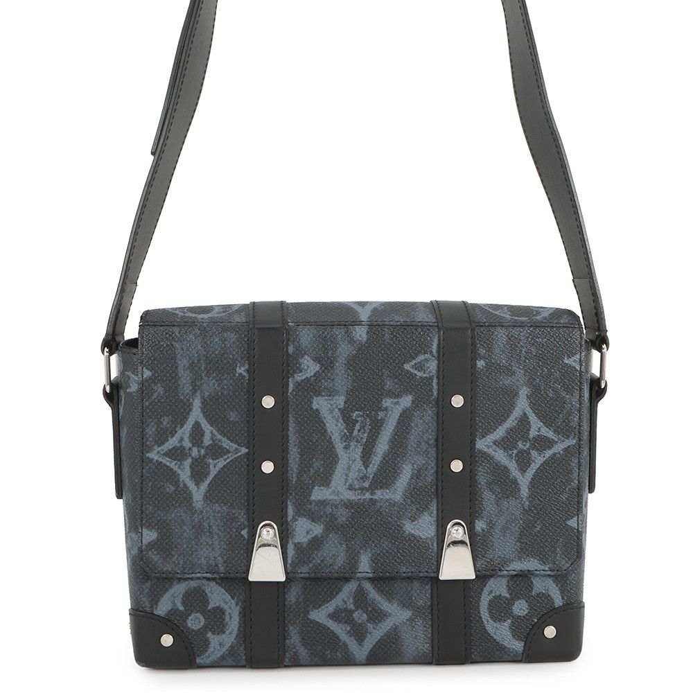 Louis Vuitton Shoulder Bag Monogram Pastel Trunk Messenger PM Virgil Abloh Black