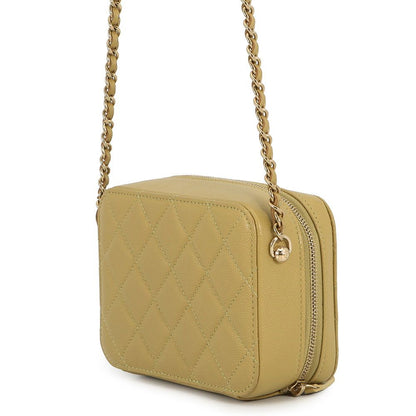 Chanel Chain Shoulder Bag Quilted CC Logo Mini Caviar Leather — view 2