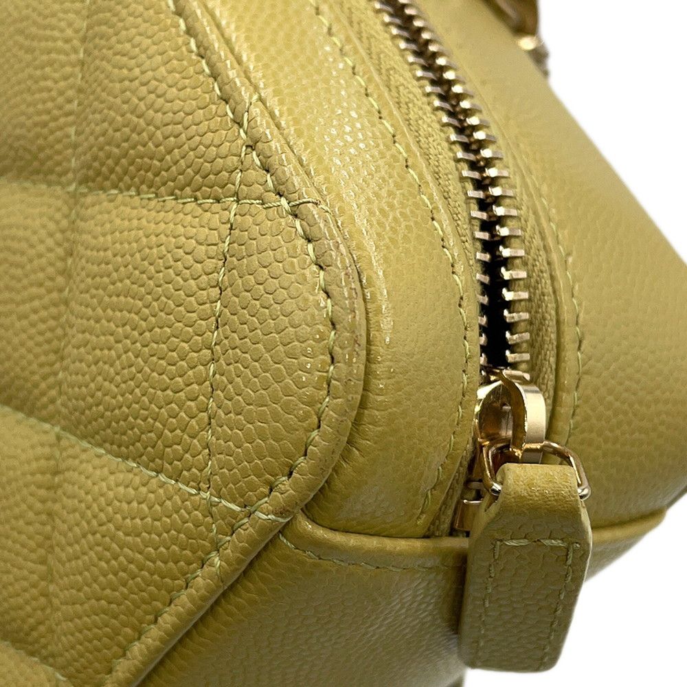 Chanel Chain Shoulder Bag Quilted CC Logo Mini Caviar Leather — view 6