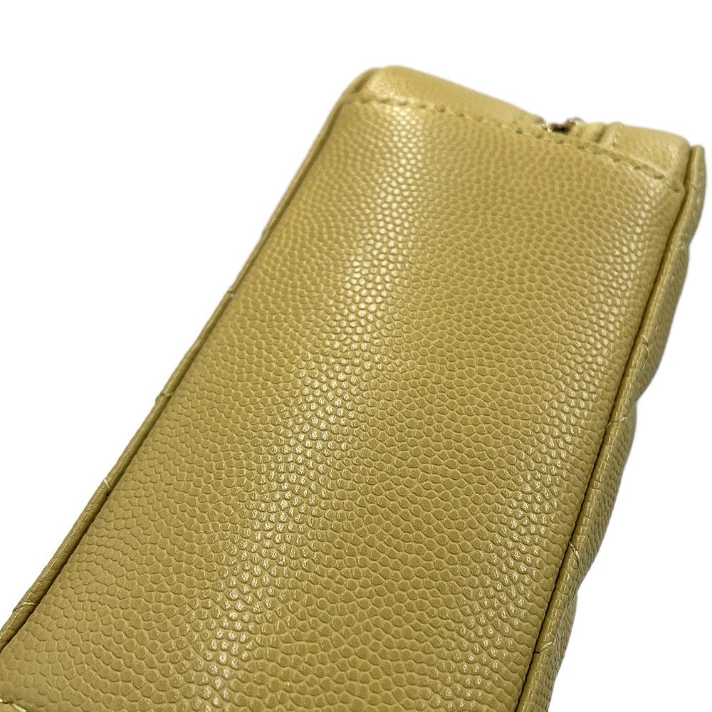 Chanel Chain Shoulder Bag Quilted CC Logo Mini Caviar Leather — view 7