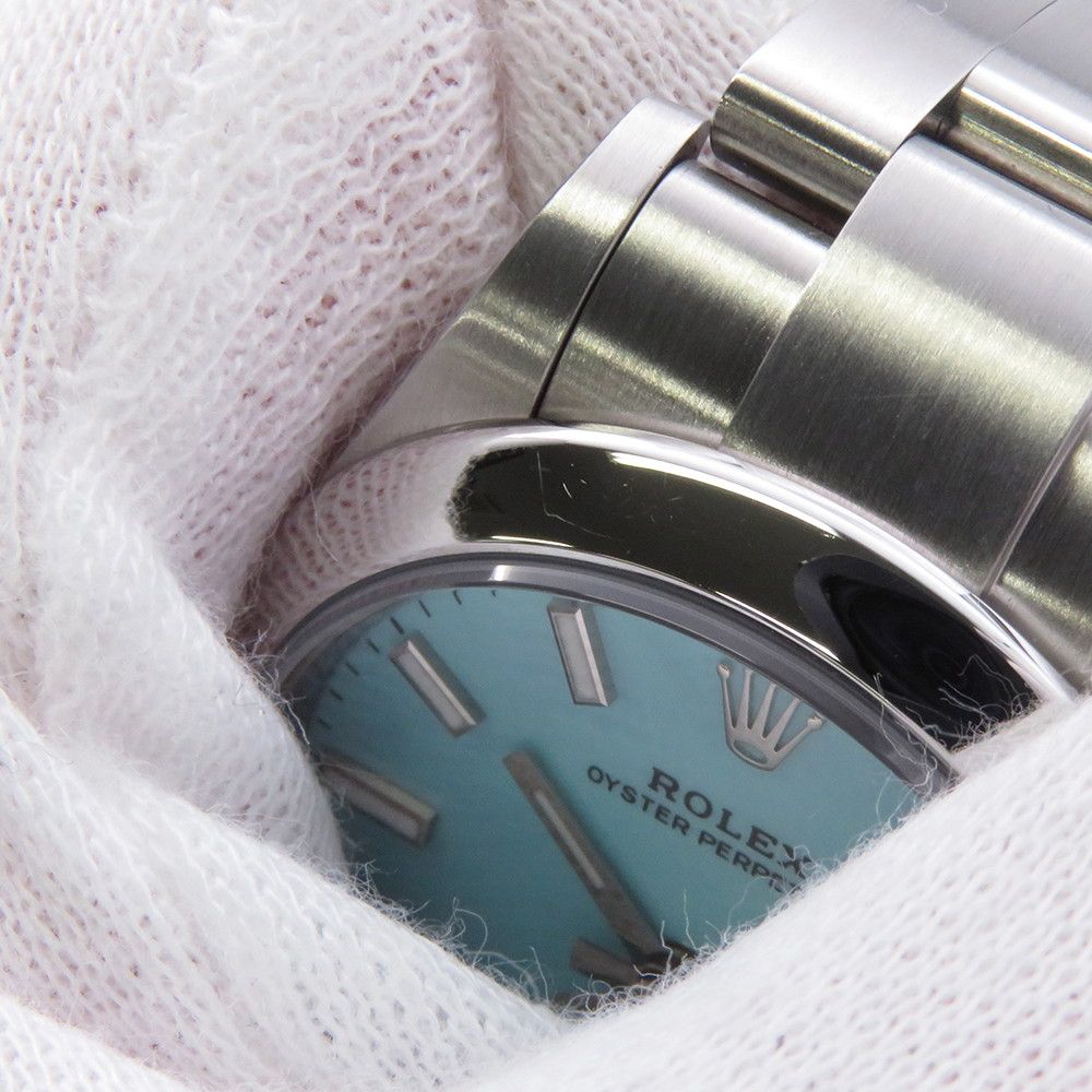 Rolex Oyster Perpetual 31 Roulette Watch Turquoise Blue Dial — view 5