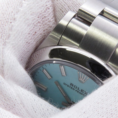 Rolex Oyster Perpetual 31 Roulette Watch Turquoise Blue Dial — view 5