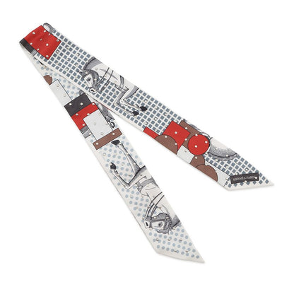 Hermes Scarf Twilly Courte Cavalier en Formes Studs — view 3