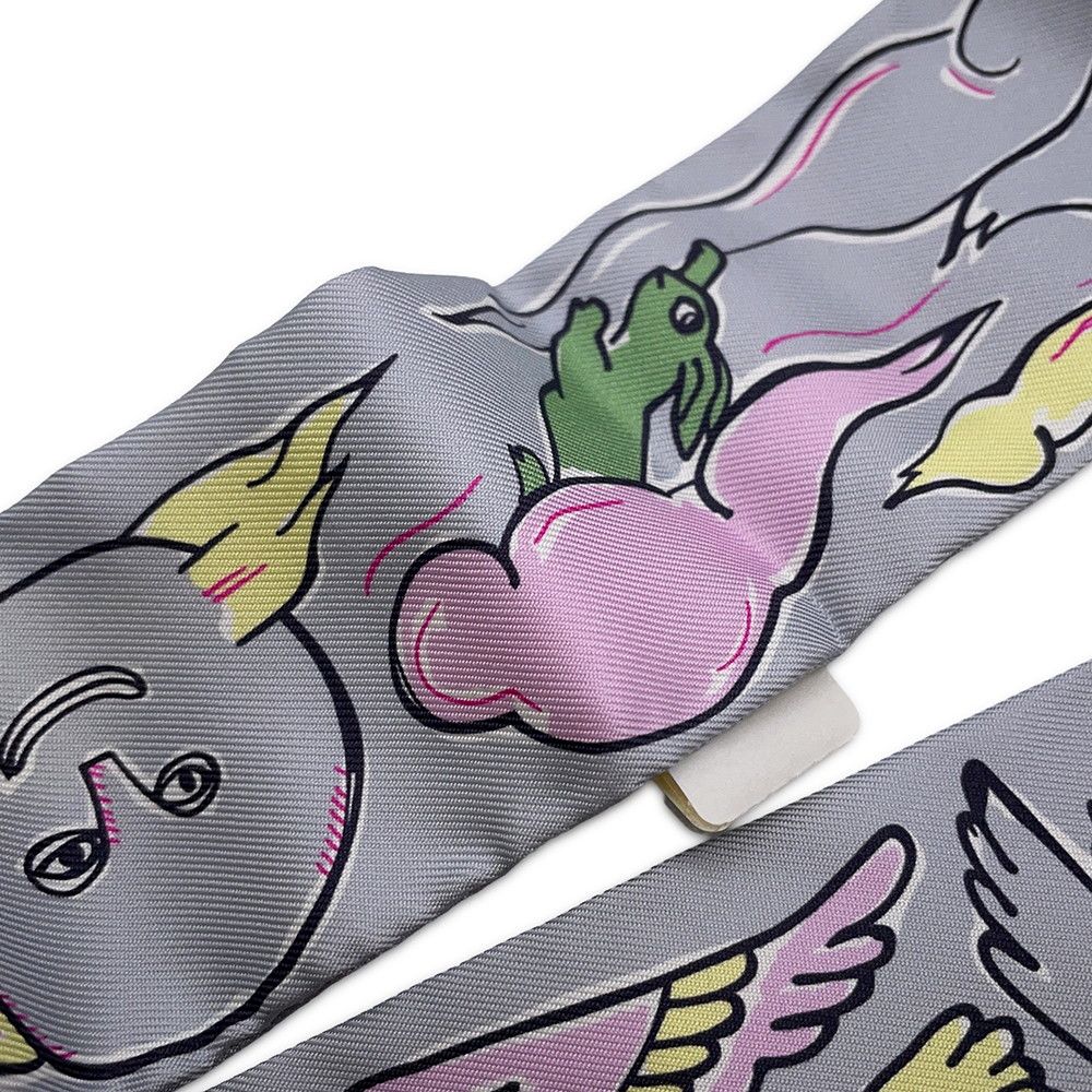 Hermes Scarf Twill a Thousand and One Rabbits Mille Et Un Lapins Silk — view 5