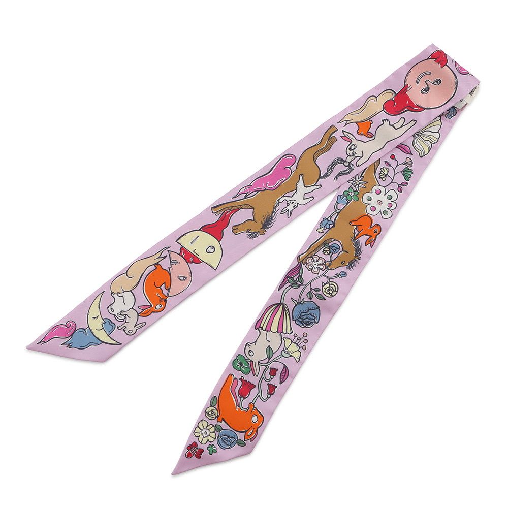 Hermes Scarf Twill a Thousand and One Rabbits Mille Et Un Lapins Silk — view 2
