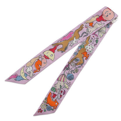 Hermes Scarf Twill a Thousand and One Rabbits Mille Et Un Lapins Silk — view 2