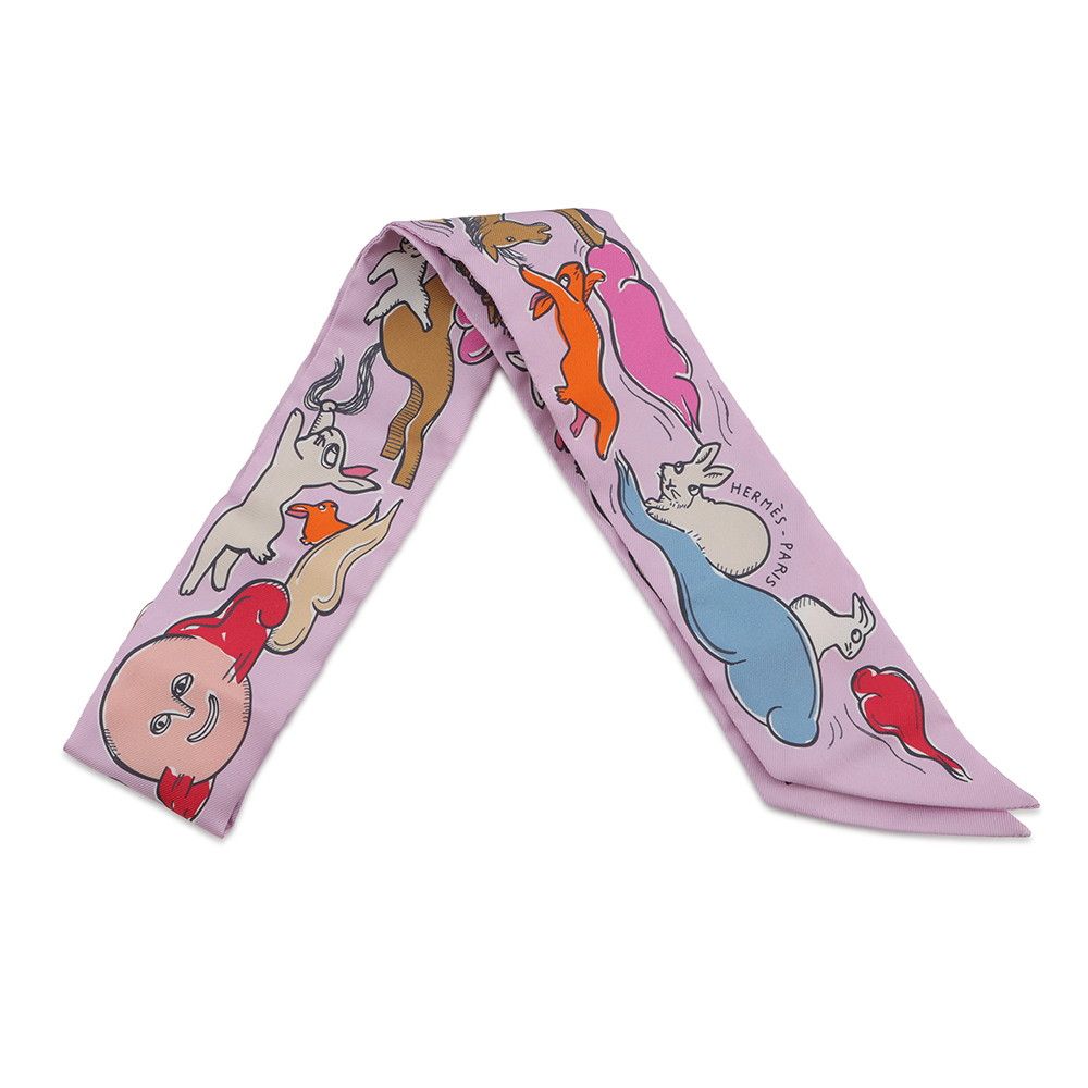 Hermes Scarf Twill a Thousand and One Rabbits Mille Et Un Lapins Silk