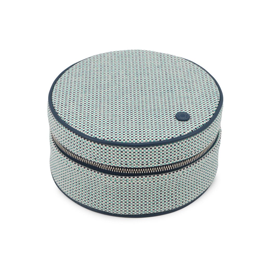 Hermes Pouch Evasion Cotton Marine Silver Case