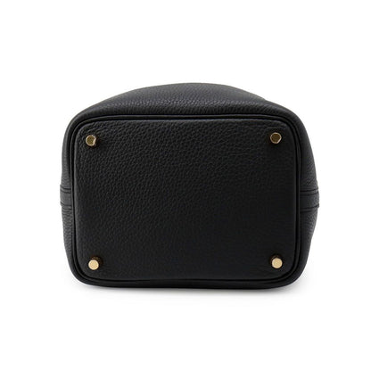 Hermes Handbag Picotin Lock PM Black Gold Taurillon Clemence — view 3
