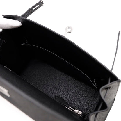 Hermes Handbag Kelly 25 Sellier Black Silver Epsom 2-Way — view 6