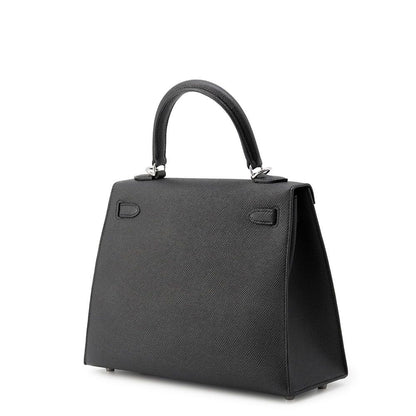 Hermes Handbag Kelly 25 Sellier Black Silver Epsom 2-Way — view 2