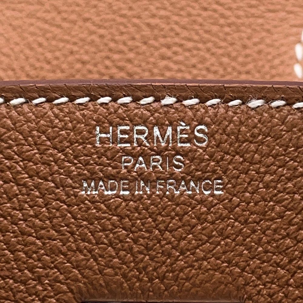 Hermes Birkin 25 Gold Silver Togo Handbag — view 8