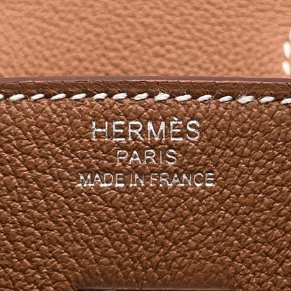 Hermes Birkin 25 Gold Silver Togo Handbag — view 8