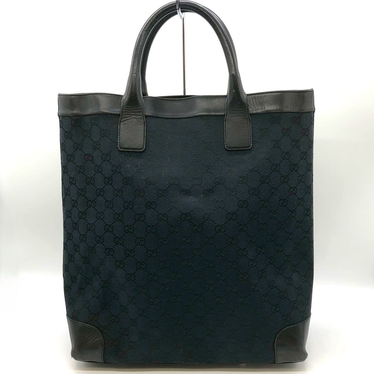 Gucci GG Canvas Tote Leather Black — view 2