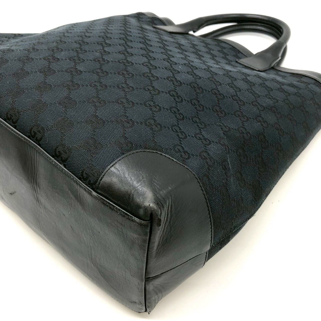 Gucci GG Canvas Tote Leather Black — view 5