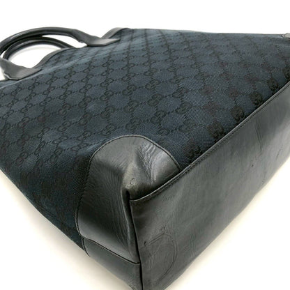 Gucci GG Canvas Tote Leather Black — view 6