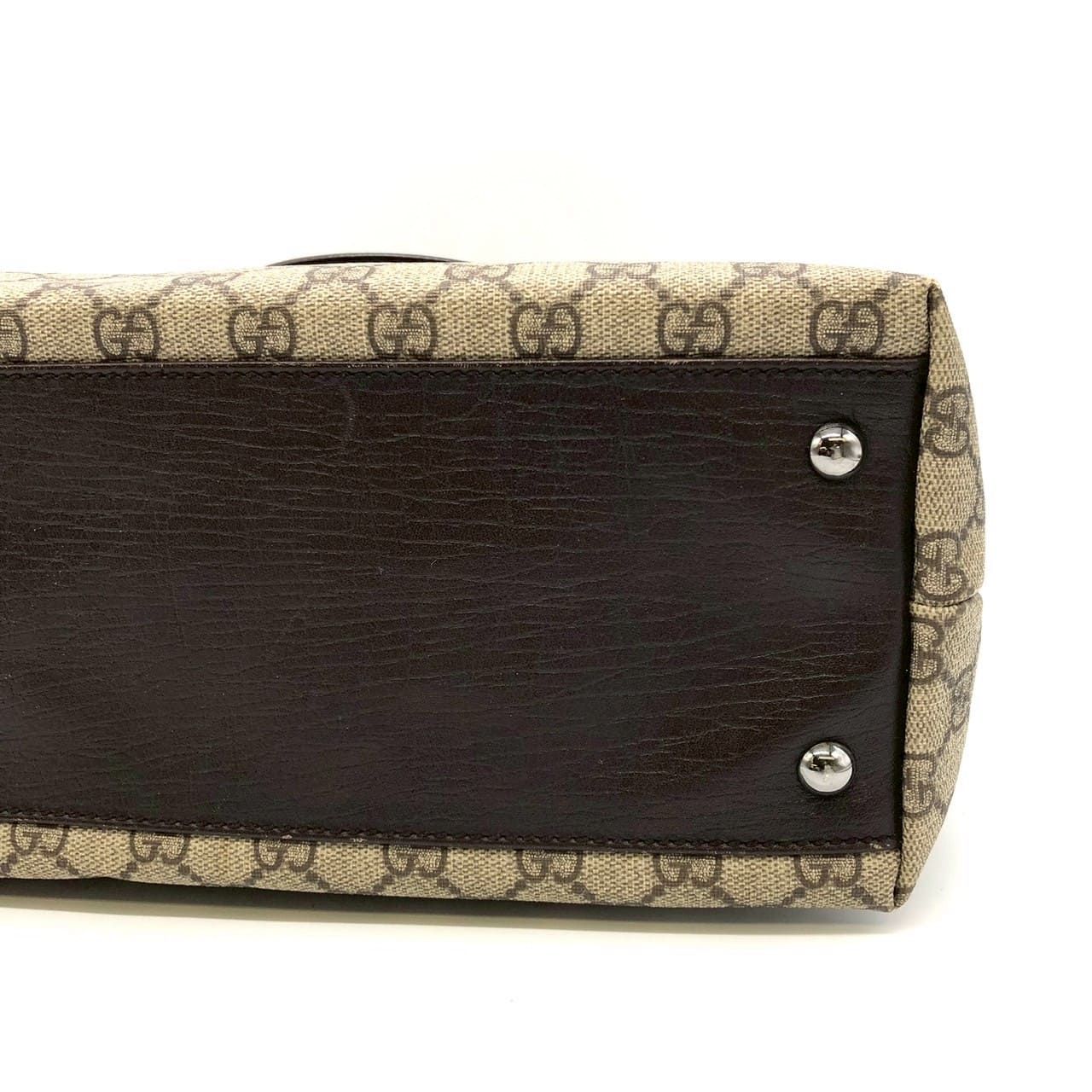 Gucci GG Supreme Tote Leather Beige Brown — view 3