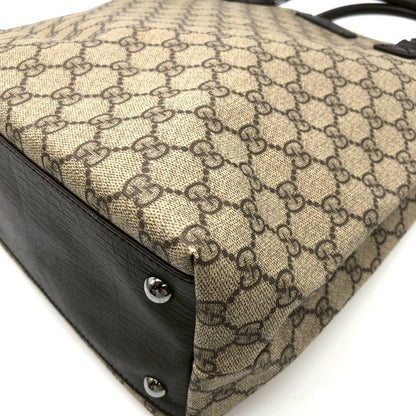 Gucci GG Supreme Tote Leather Beige Brown — view 5
