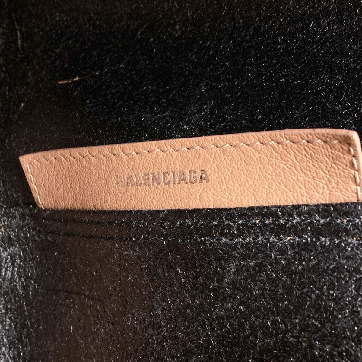 Balenciaga Navy Cabas S Handbag Calf — view 6