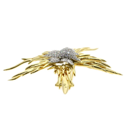Tiffany & Co Jean Schlumberger Diamond Brooch 18k Yellow Gold — view 3
