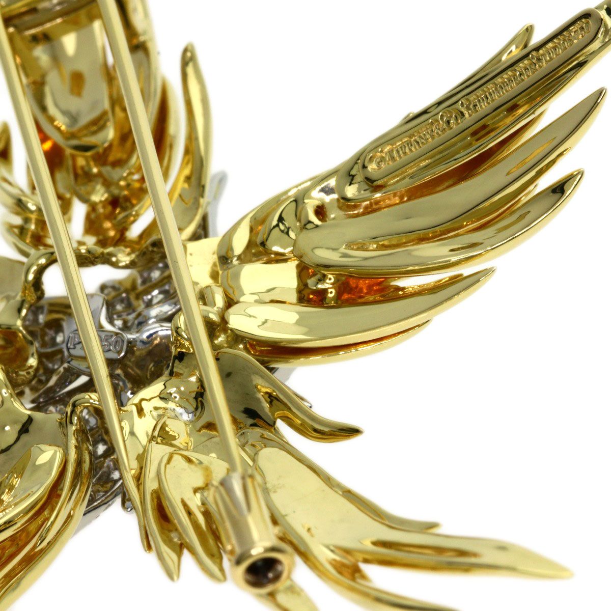 Tiffany & Co Jean Schlumberger Diamond Brooch 18k Yellow Gold — view 9