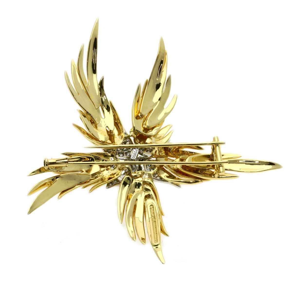 Tiffany & Co Jean Schlumberger Diamond Brooch 18k Yellow Gold — view 2
