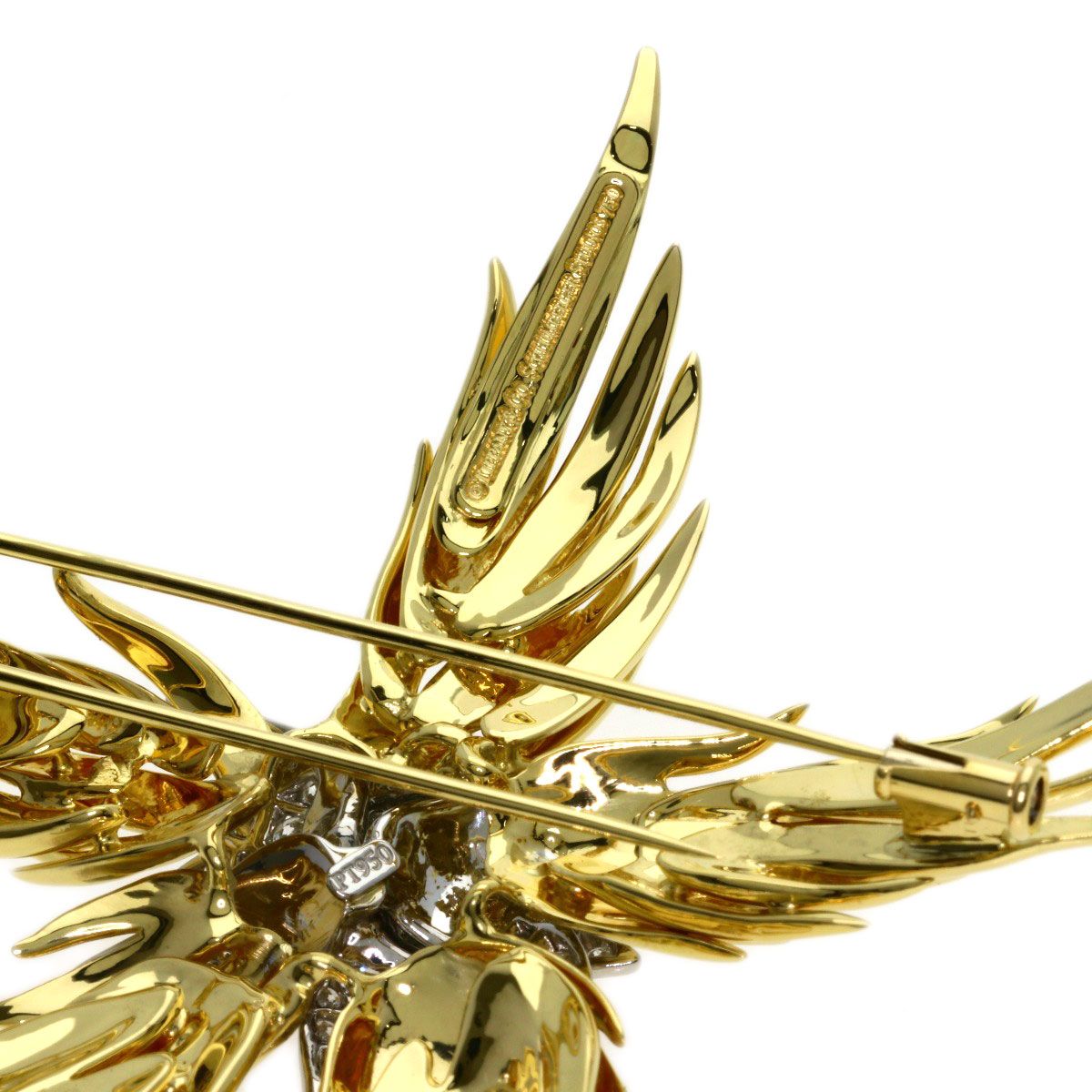 Tiffany & Co Jean Schlumberger Diamond Brooch 18k Yellow Gold — view 4
