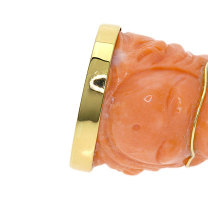 Cartier Lucky God Coral Pendant Top 18k Yellow Gold — view 5