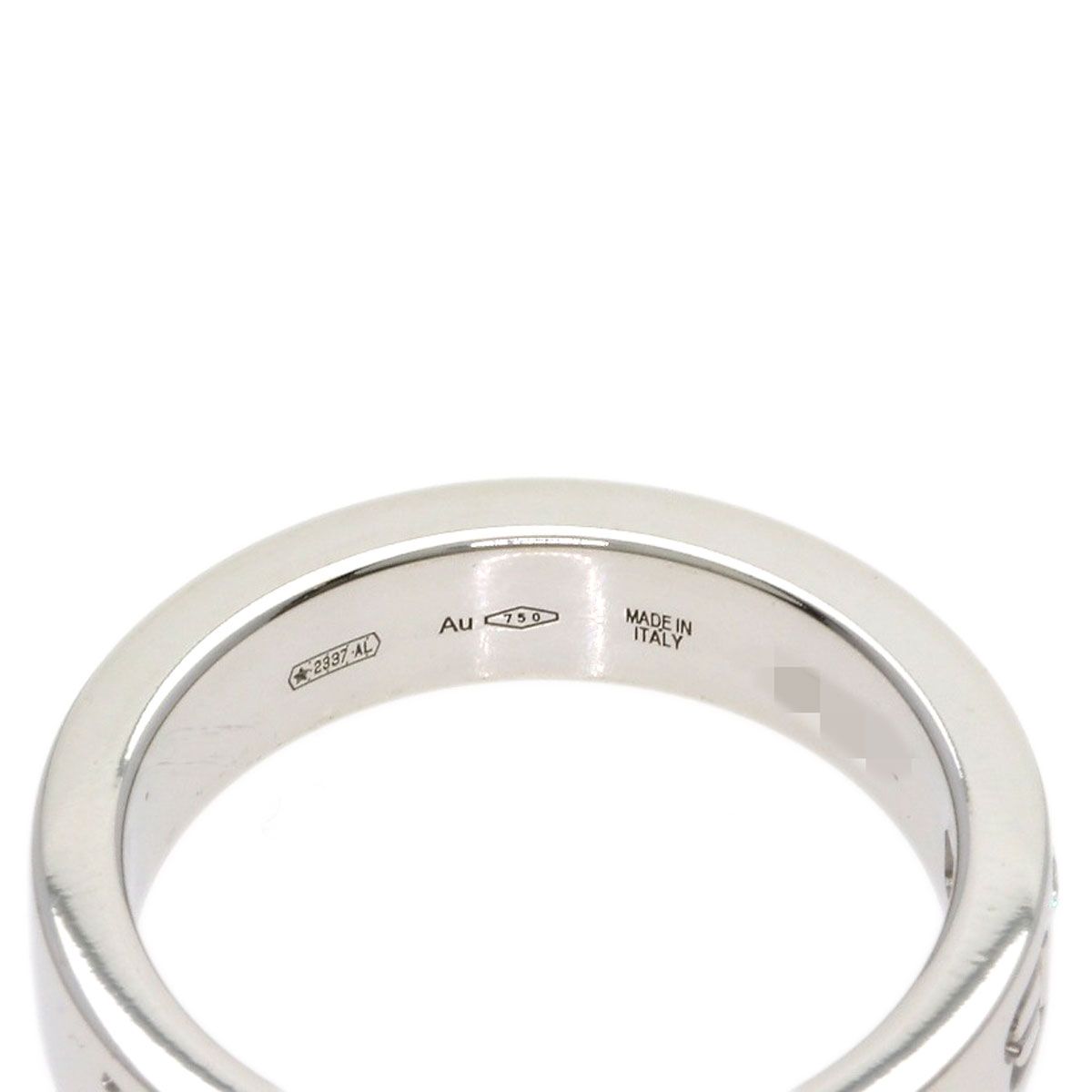 Bvlgari Double Logo Diamond Ring 18k White Gold — view 5