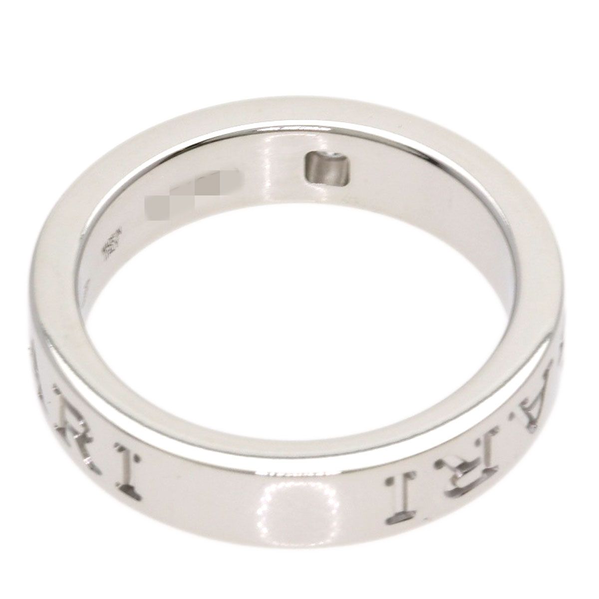 Bvlgari Double Logo Diamond Ring 18k White Gold — view 4