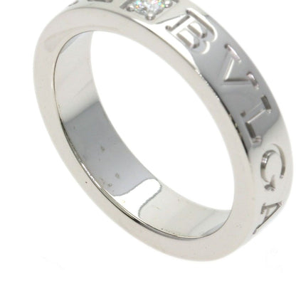 Bvlgari Double Logo Diamond Ring 18k White Gold — view 8