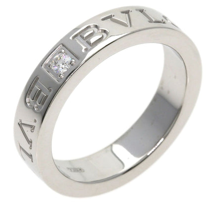 Bvlgari Double Logo Diamond Ring 18k White Gold — view 2