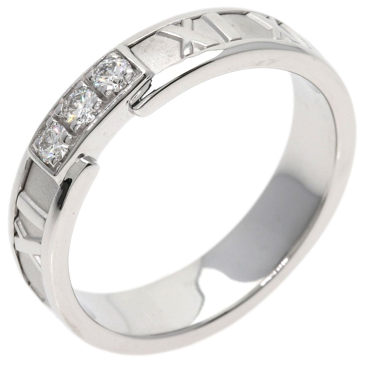 Tiffany & Co Atlas Diamond Ring 18k White Gold — view 2
