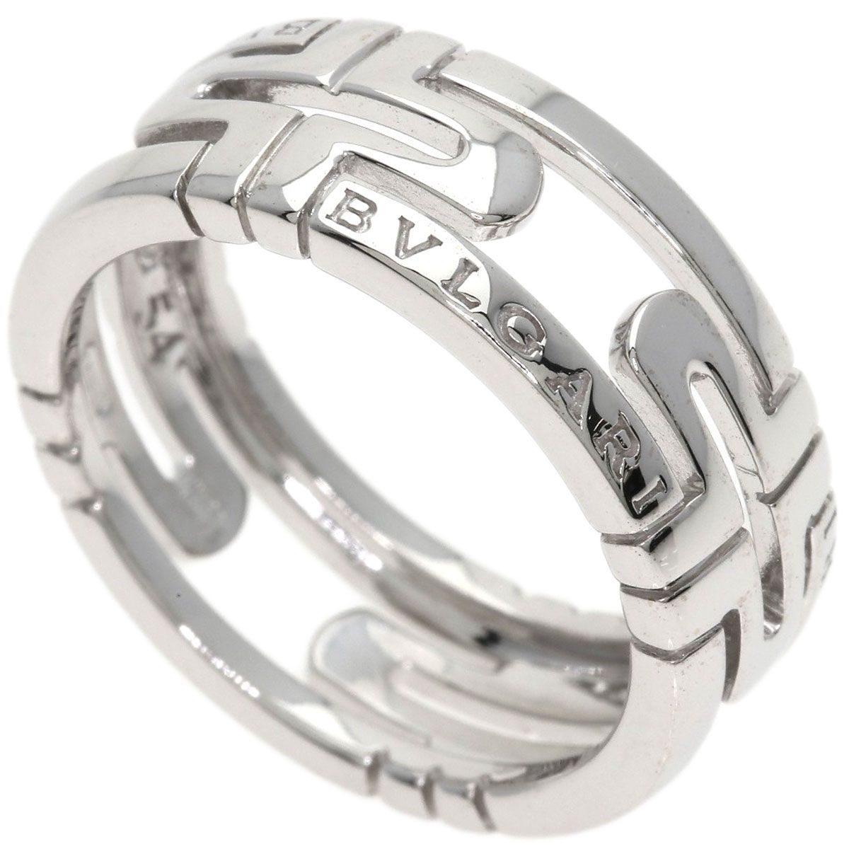 Bvlgari Open Parentesi 54 Ring 18k White Gold