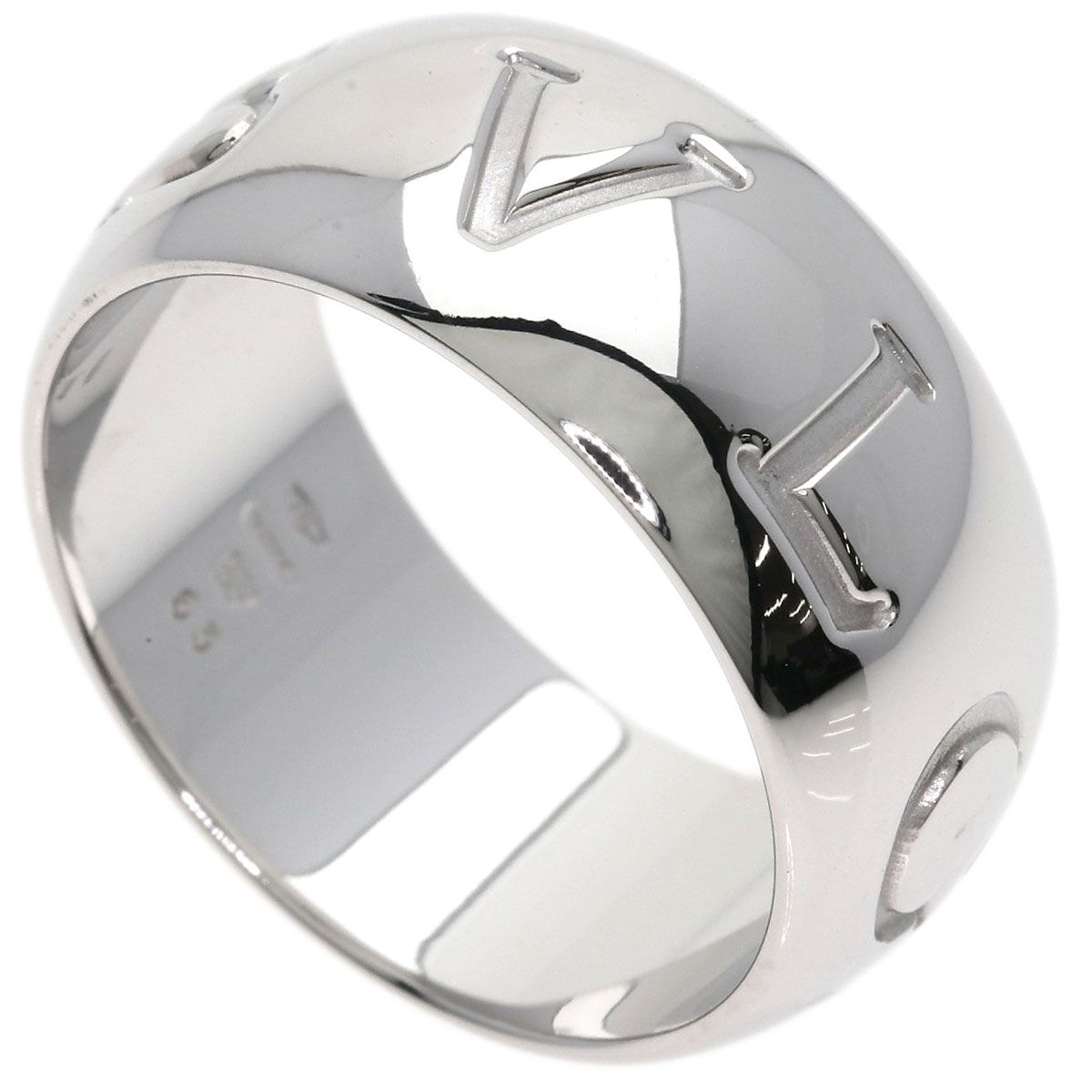 Bvlgari Mono Logo 63 Ring 18k White Gold