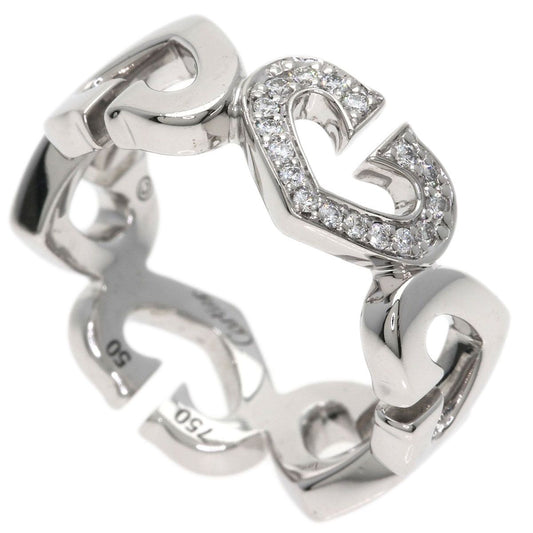 Cartier C Heart Diamond 50 Ring 18k White Gold