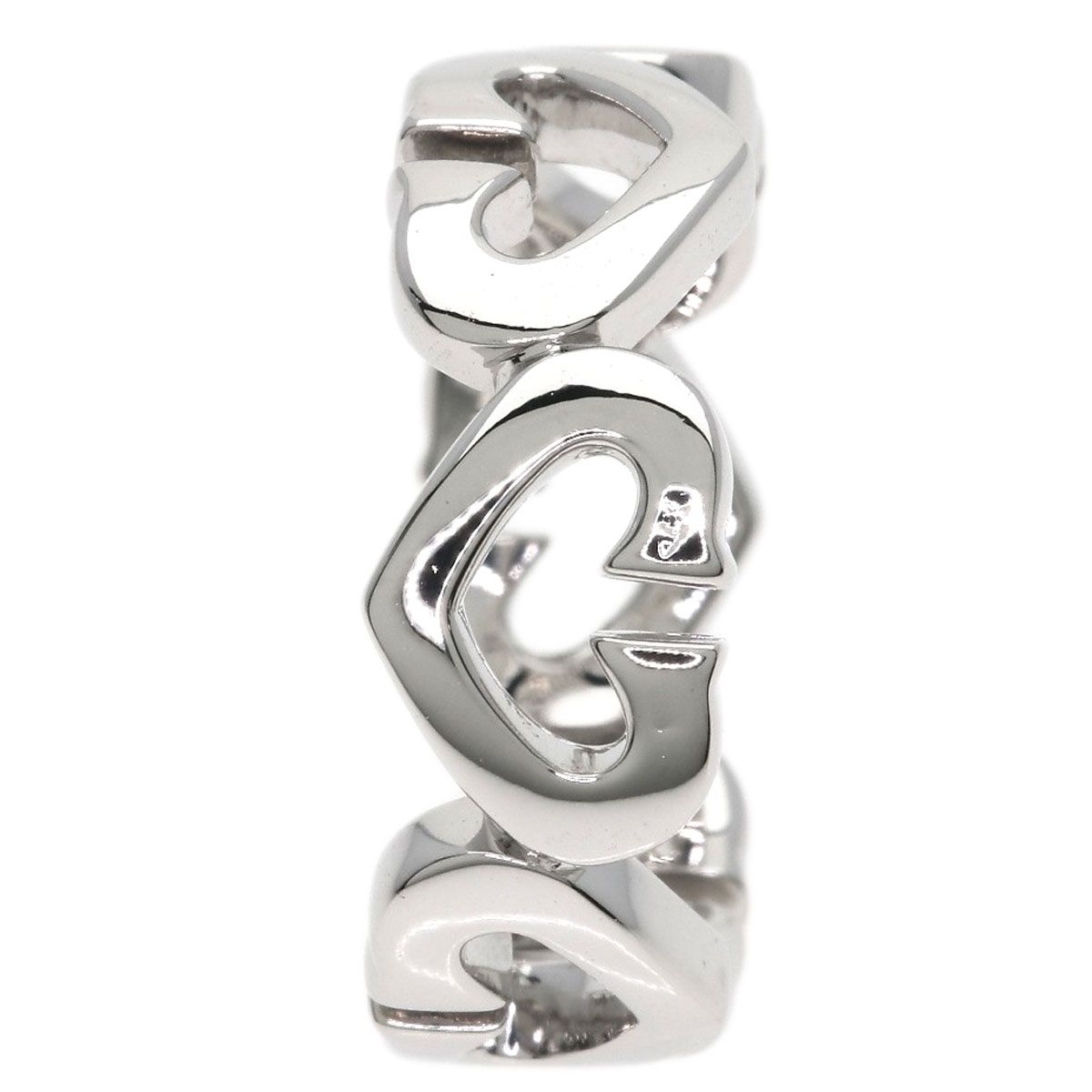 Cartier C Heart Diamond 50 Ring 18k White Gold — view 9