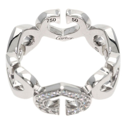 Cartier C Heart Diamond 50 Ring 18k White Gold — view 4