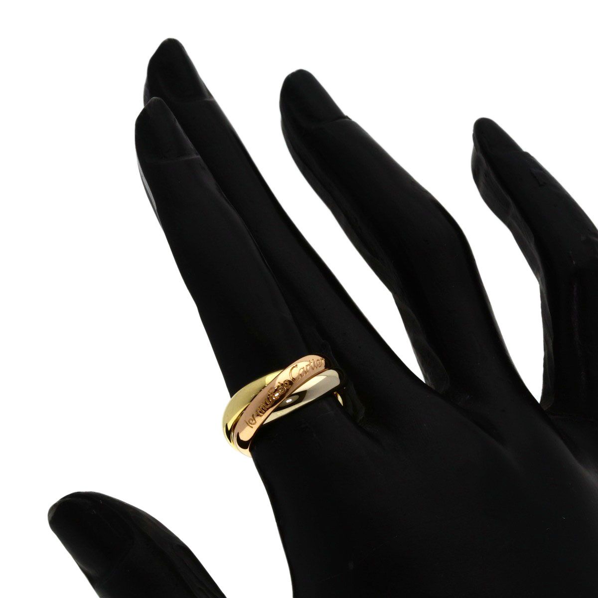 Cartier Trinity 49 Ring 18k Yellow Gold 18k White Pink — view 4